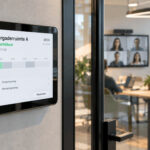 room booking display op hybride kantoor