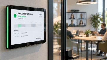 room booking display op hybride kantoor