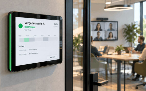 room booking display op hybride kantoor
